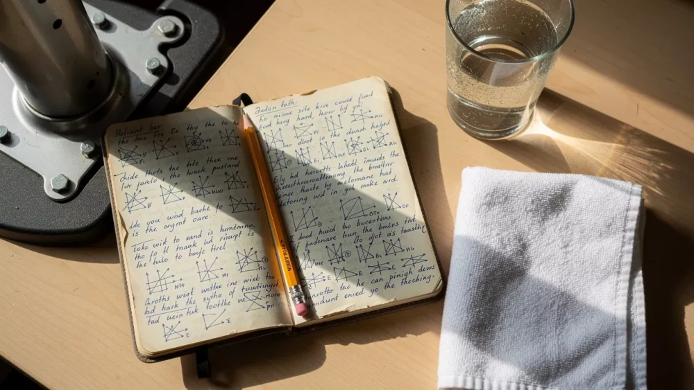 Session log notebook for tracking inversion therapy progress
