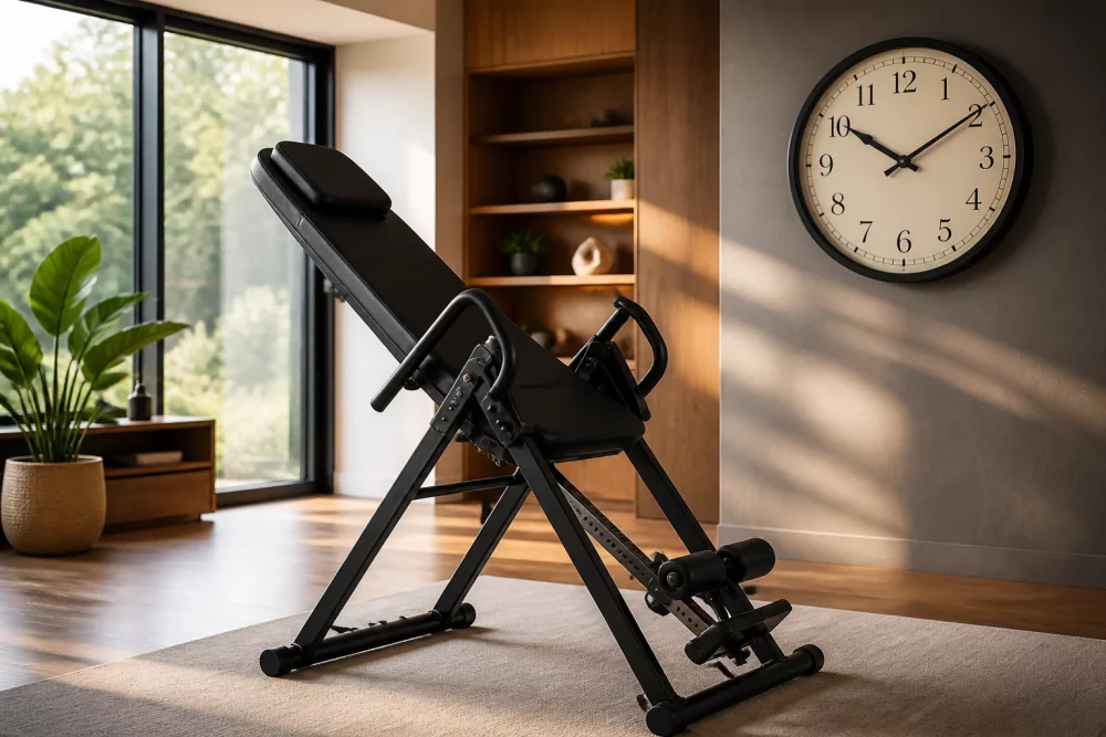 how long to hang on inversion table