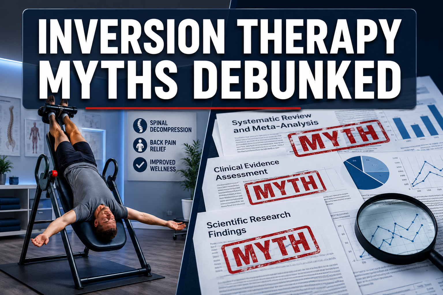 Inversion Therapy Myths Debunked: Age Reversal, Permanent Spine Fixes, and Other Claims Without Scientific Support