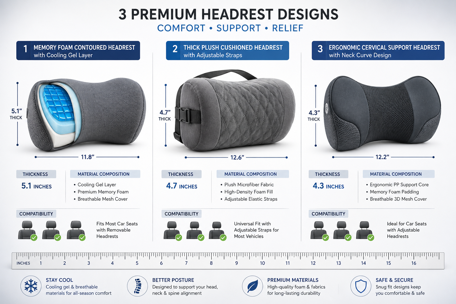 Padded Headrests: The Primary Comfort Upgrade